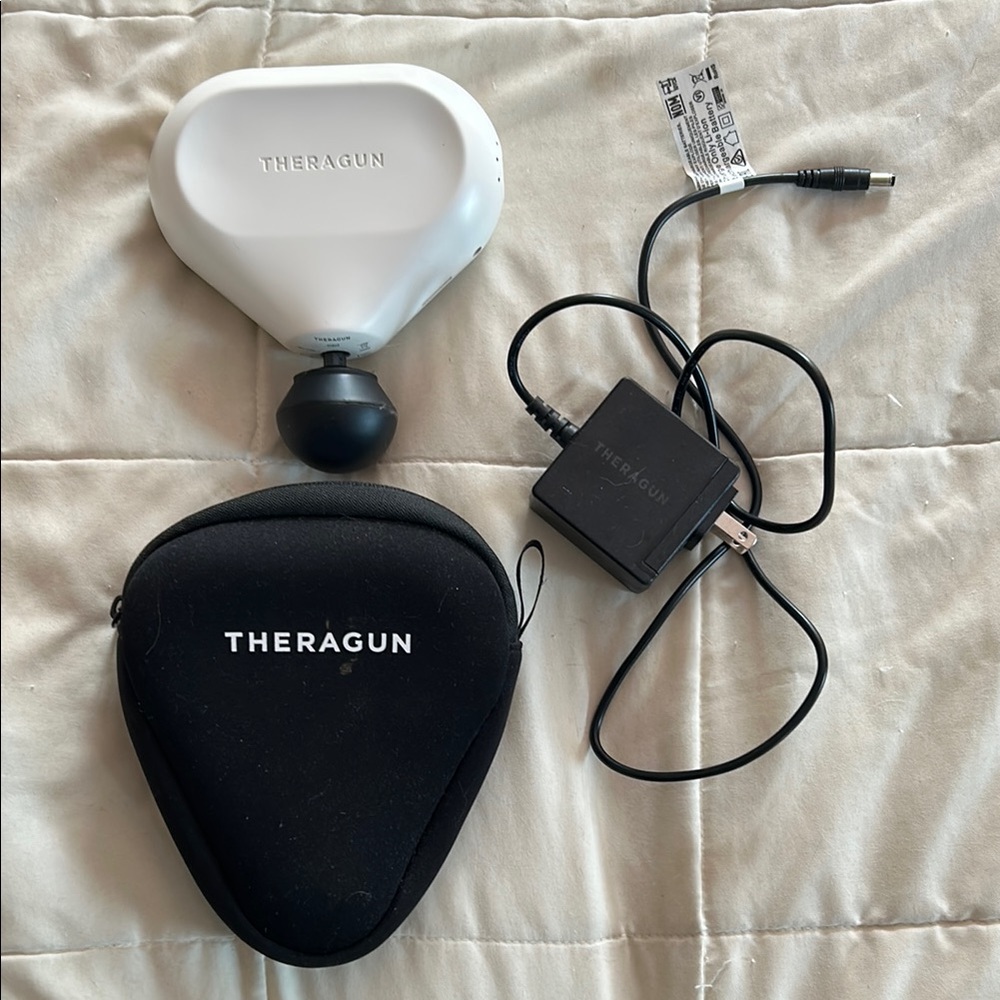 Theragun Mini White with charger and case